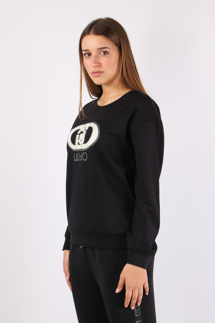 Felpa Basica Logo Monogram Nero/monogram-3