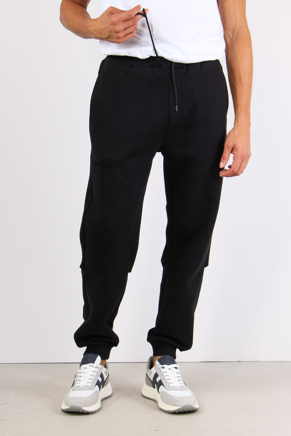 Pantalone Felpa Logo Nero-2