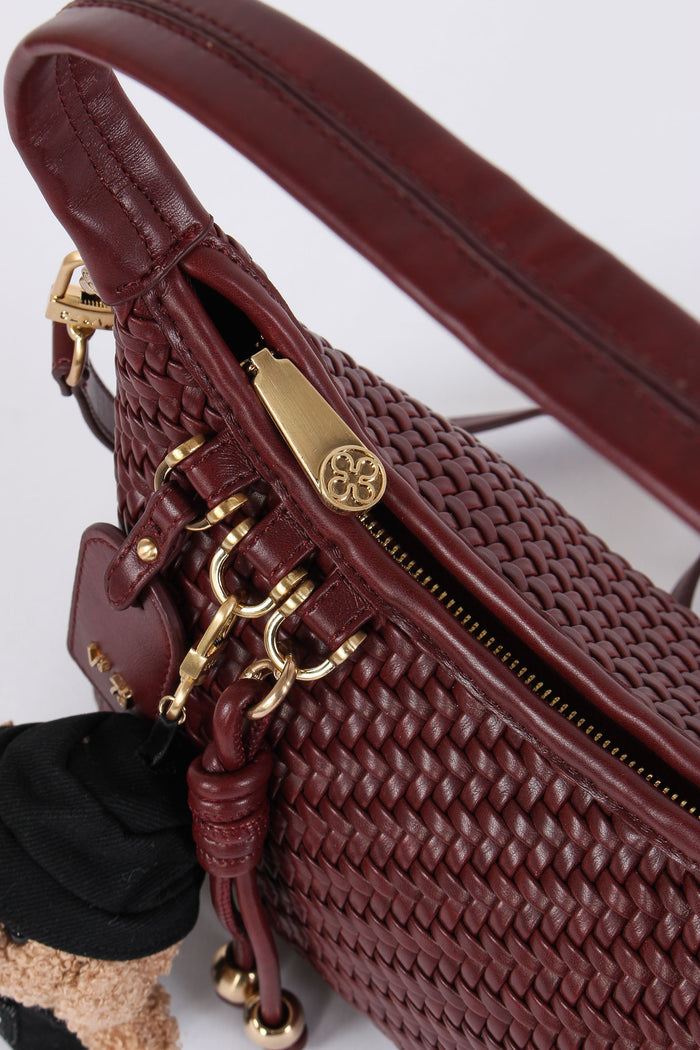 Zelda Pochette Intreccio Ecopelle Borgogna-6