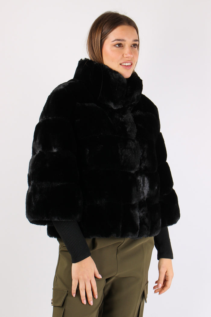 Marila Pelliccia Corta Manicot Black-3