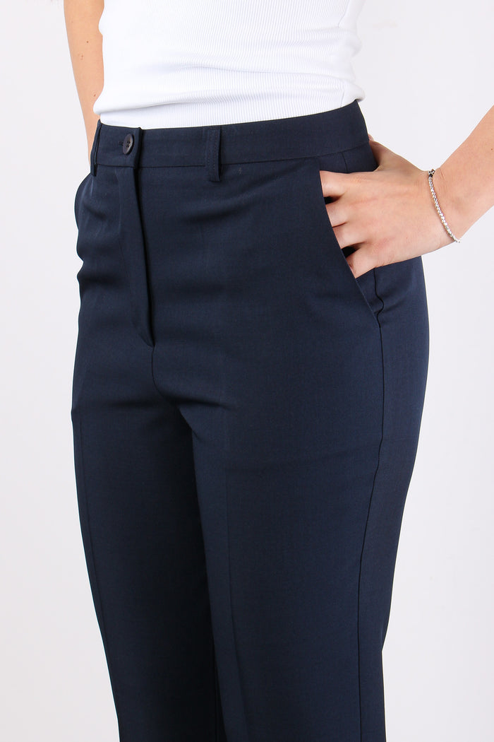 Pantalone Sigaretta Poliviscos Blu-7
