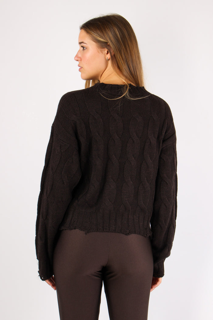 Maglia Treccia Rotture Moro-4