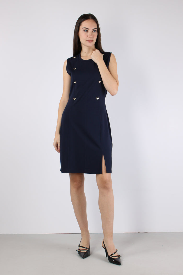 Abito Jersey Smanicato Night Blu-3