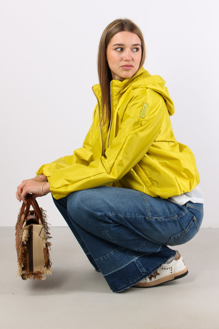 Giubbotto Corto Over Nylon Cedar Yellow-9