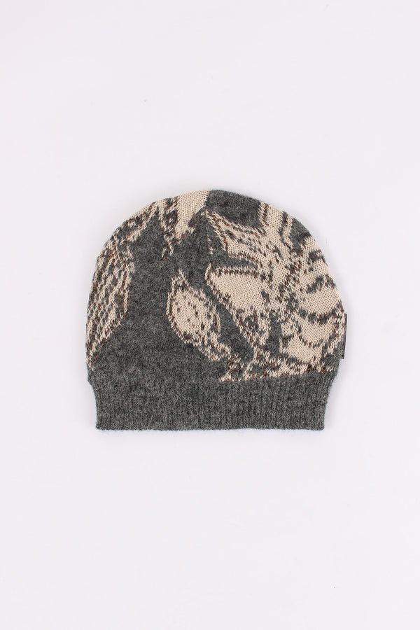 Cuffia Fantasia Fiori Grigio/beige-2