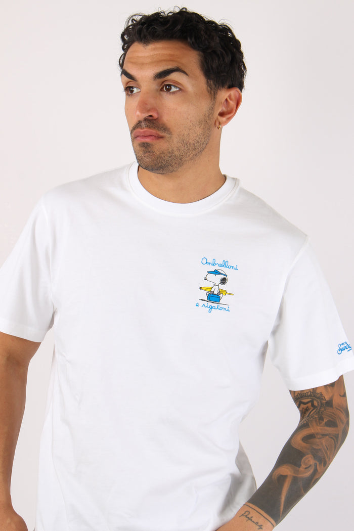 T-shirt Scritta Ricami Snoopy-3
