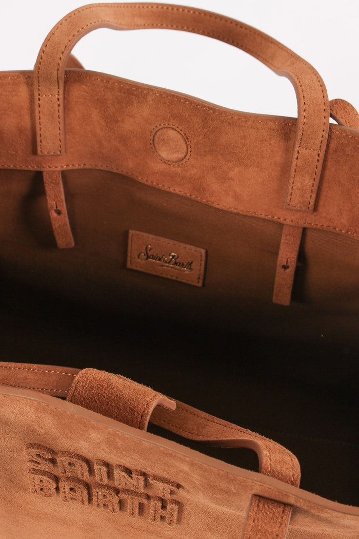 Borsa A Tracolla Suede Cognac-7