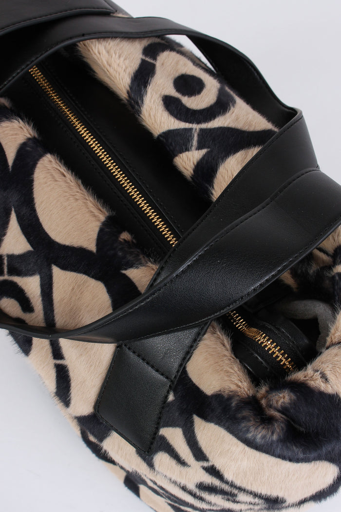 Shopping Ecopelliccia Neutro/nero-4