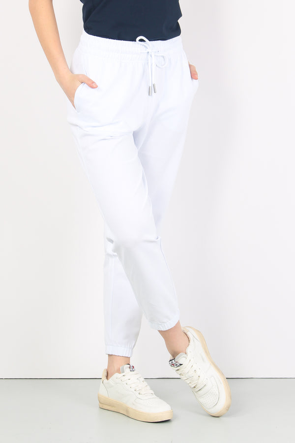 Pantalone Piquet Bianco-2