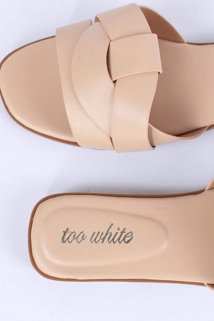 Ciabatta Incrocio Laminata Beige-5