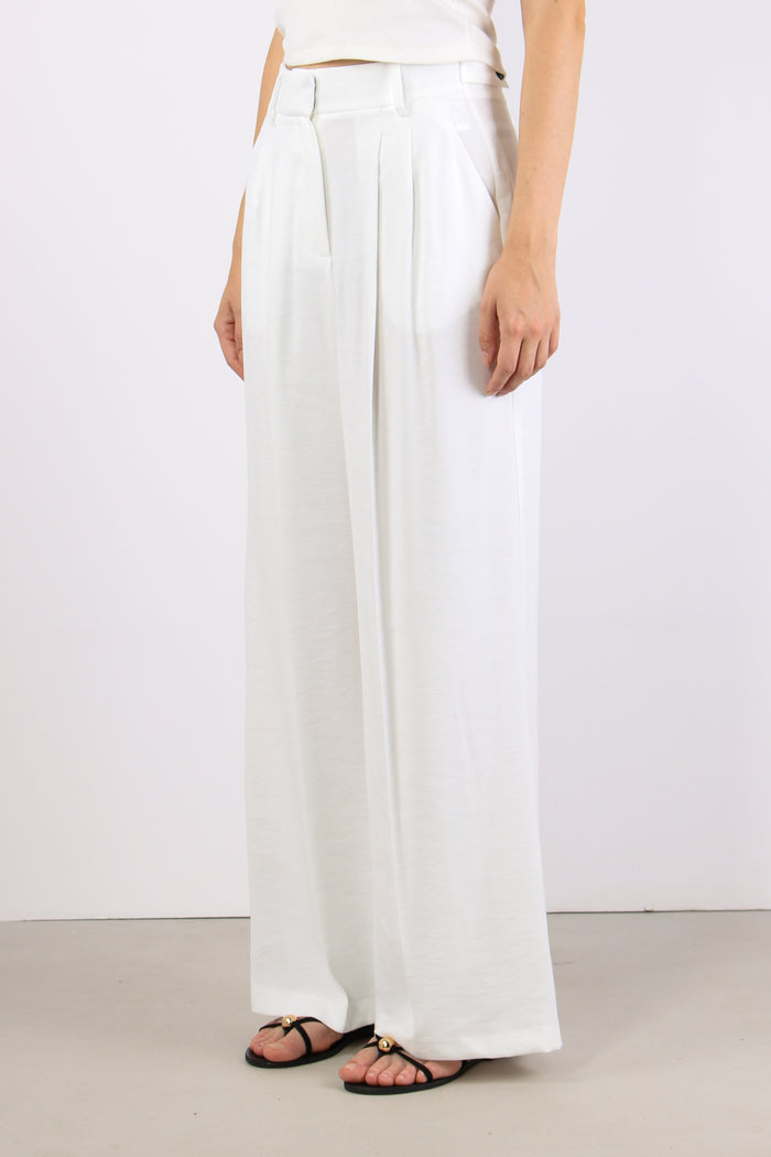 Pantalone Palazzo Bottoni Panna-3