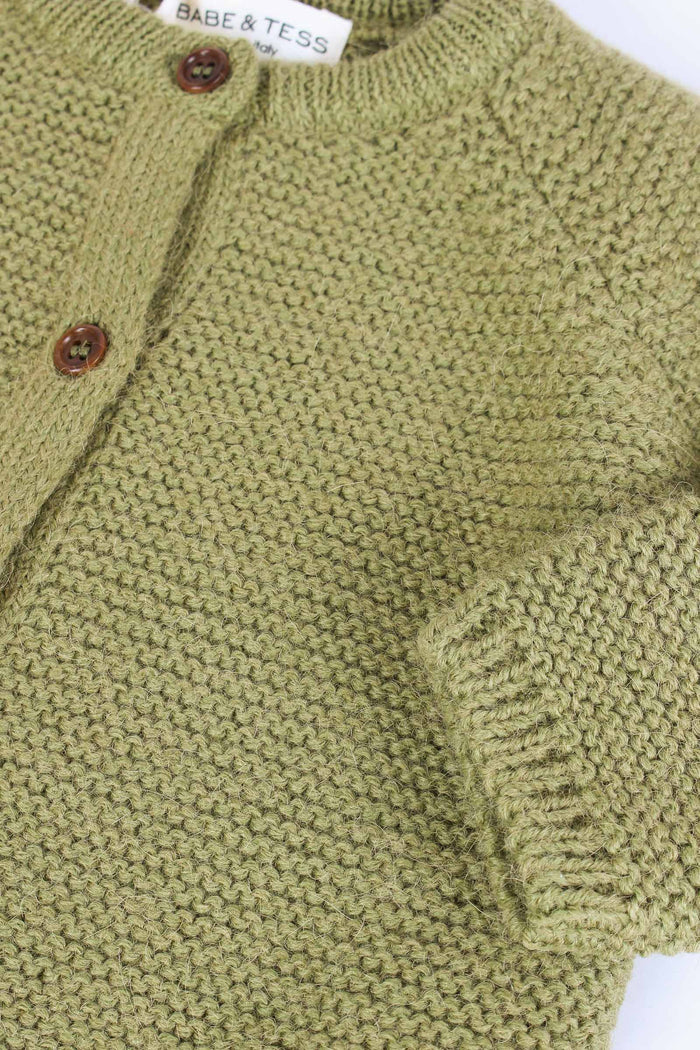 Giubbotto Lana Laccio Olive-4