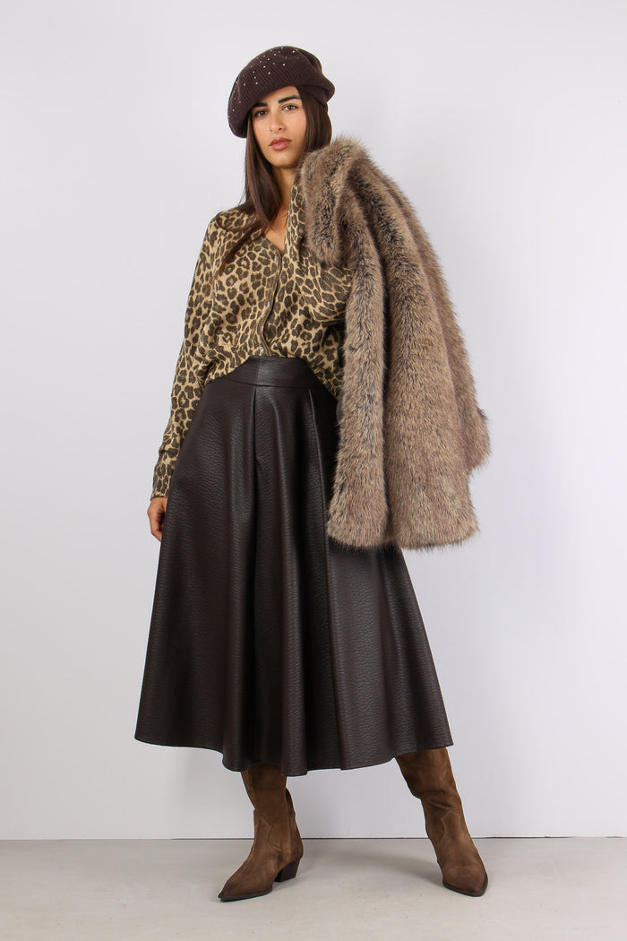 Ecopelliccia Ganci Brown Wolf-8