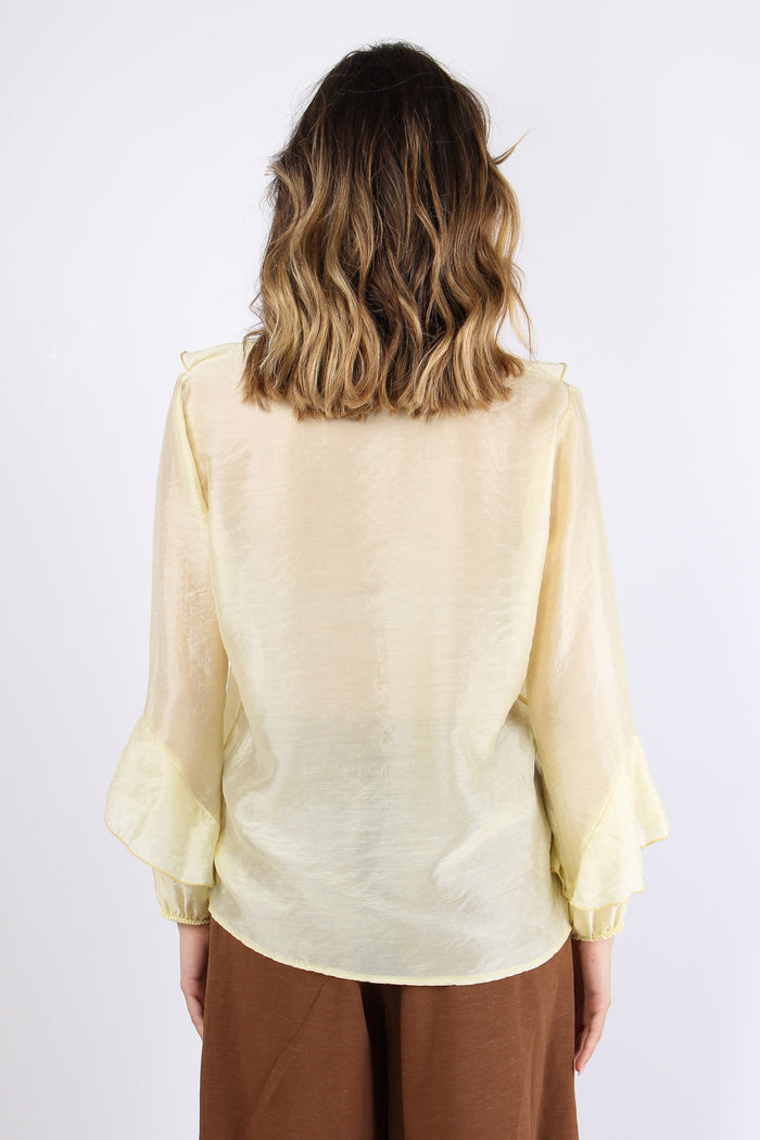 Blusa Mussola Scavo V Rouge Giallo-3