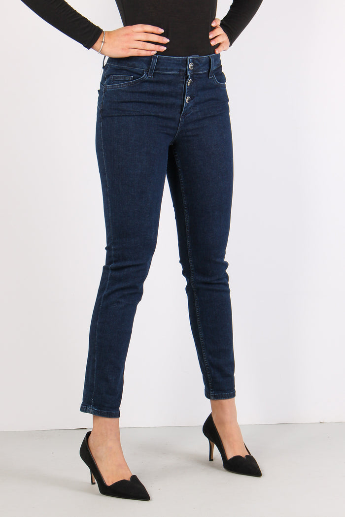 Denim Monroe Bottoni Vista Denim Scuro-8