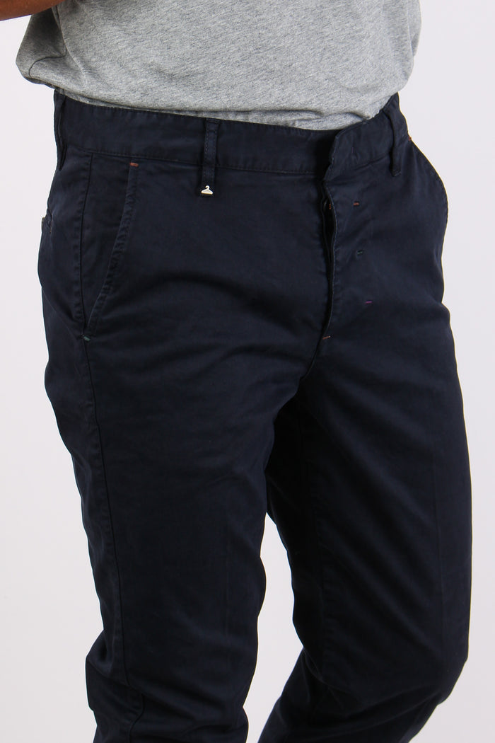 Pantalone Cropped Taschino Blu-5