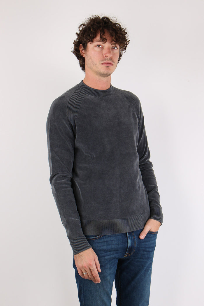 Girocollo Ciniglia Blue Black-3