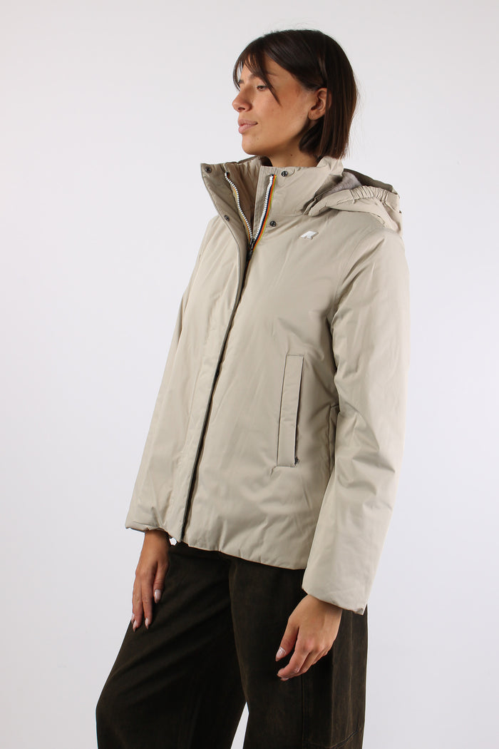 Giubbotto Corto Inserto Marmotta Beige Cashmere/grey Warm-4