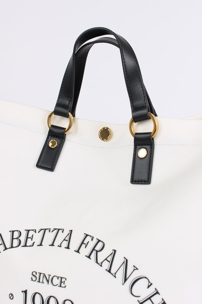 Borsa Mare Logo Avorio/nero-8