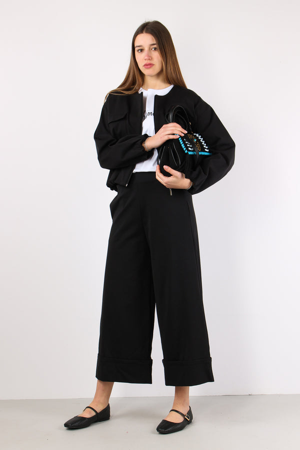 Giubbotto Arriccio Tasche Punt Nero