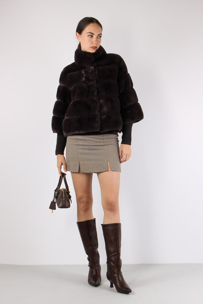 Marila Pelliccia Corta Manicot Shopping-6