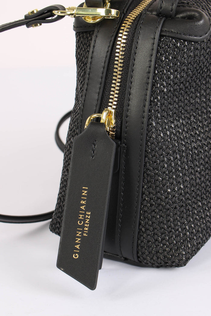 Alifa Pochette Rafia Nero-8