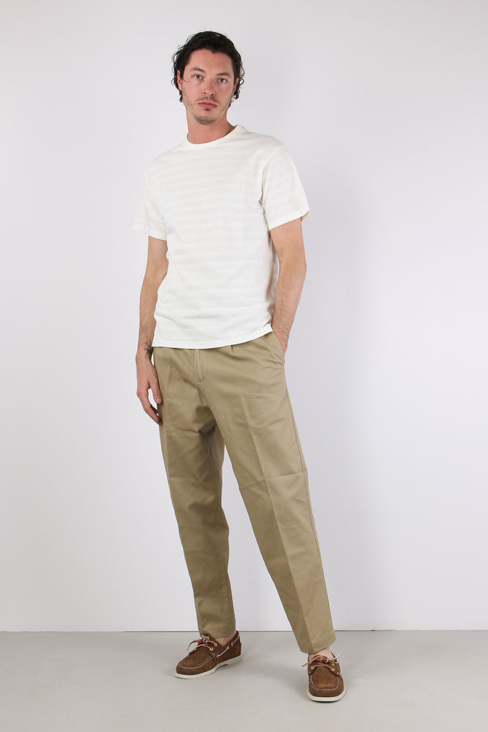 T-shirt Girocollo Basica Off White-2