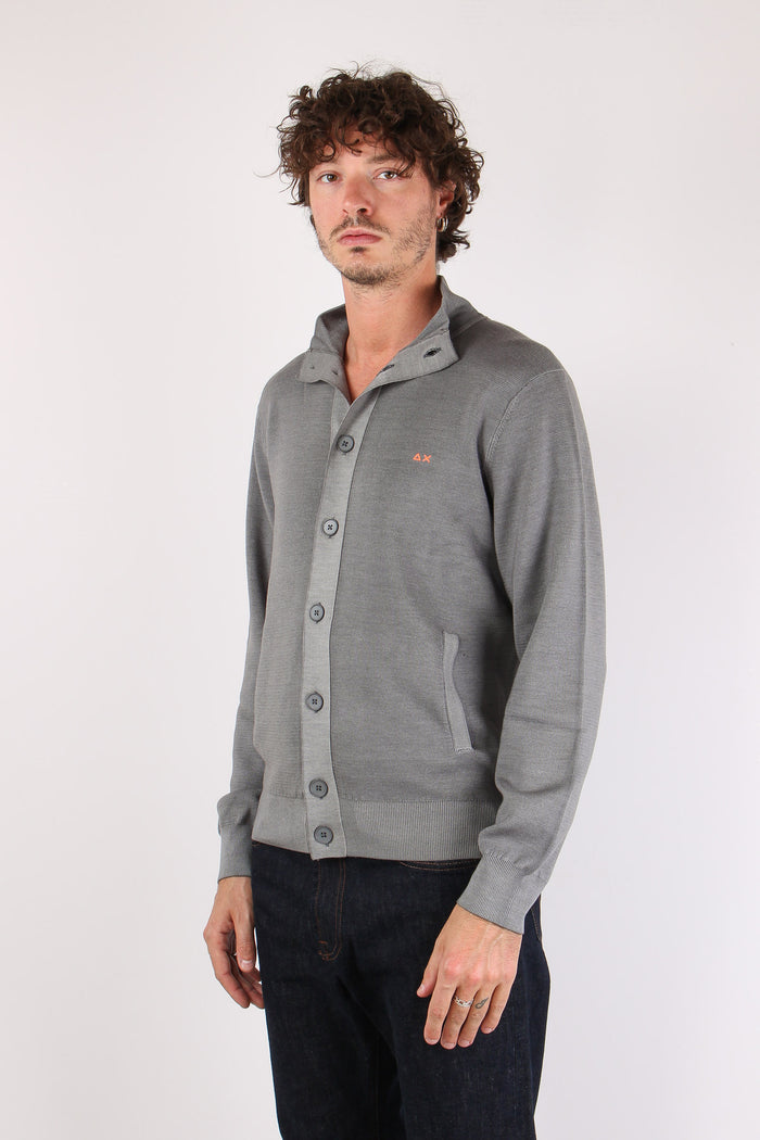 Cardigan Lana Bottoni Tinto Ca Stone-2