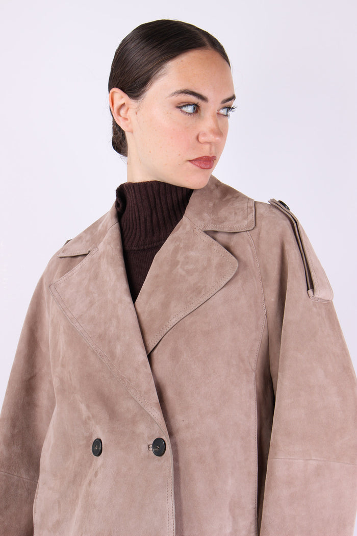 Maga Giubbotto Scamosciato Marron Glace-4