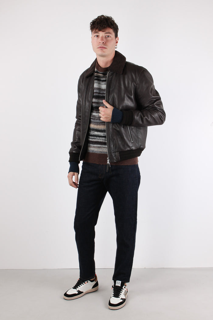 Bomber Pelo Rimovibile Dark Brown-4