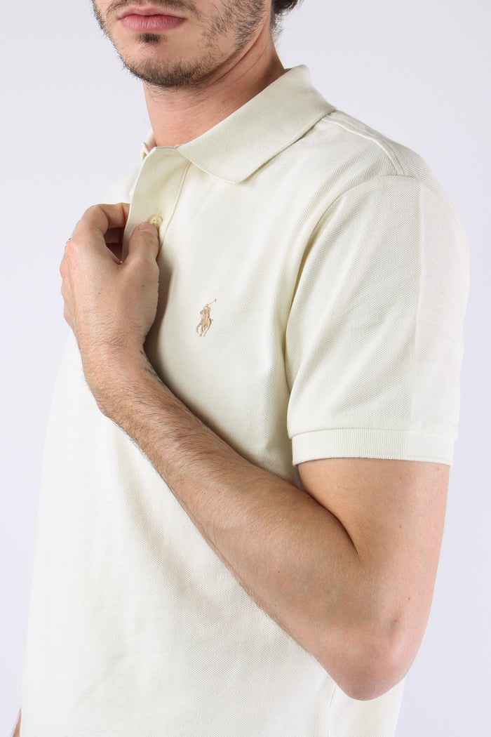 Polo Rete Slim Fit Cream-7