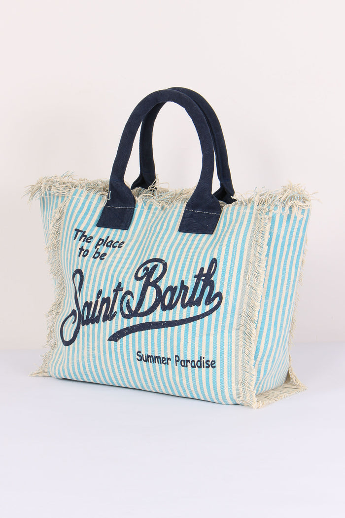 Vanity Canvas Righe Azzurro/blu-4