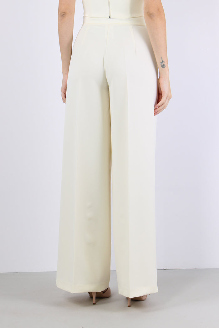 Pantalone Palazzo Tessuto Tecnico New Milk-4