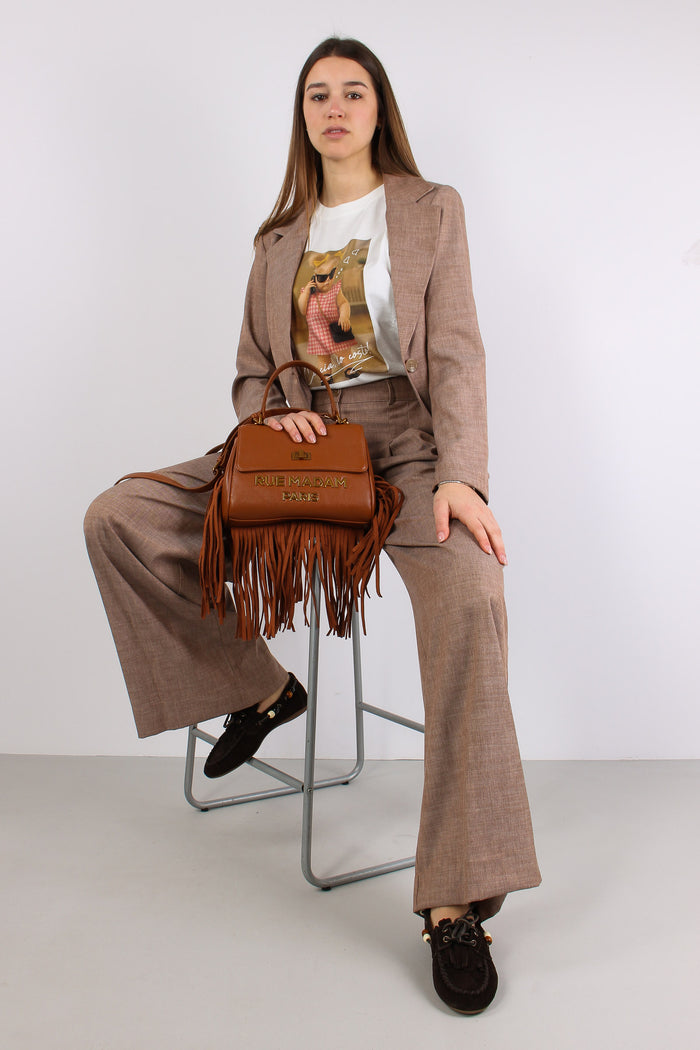 Pantalone Doppia Pences Effett Caffe