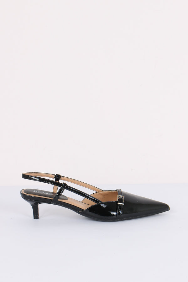 Chanel Tacco Basso Fibbia Nero