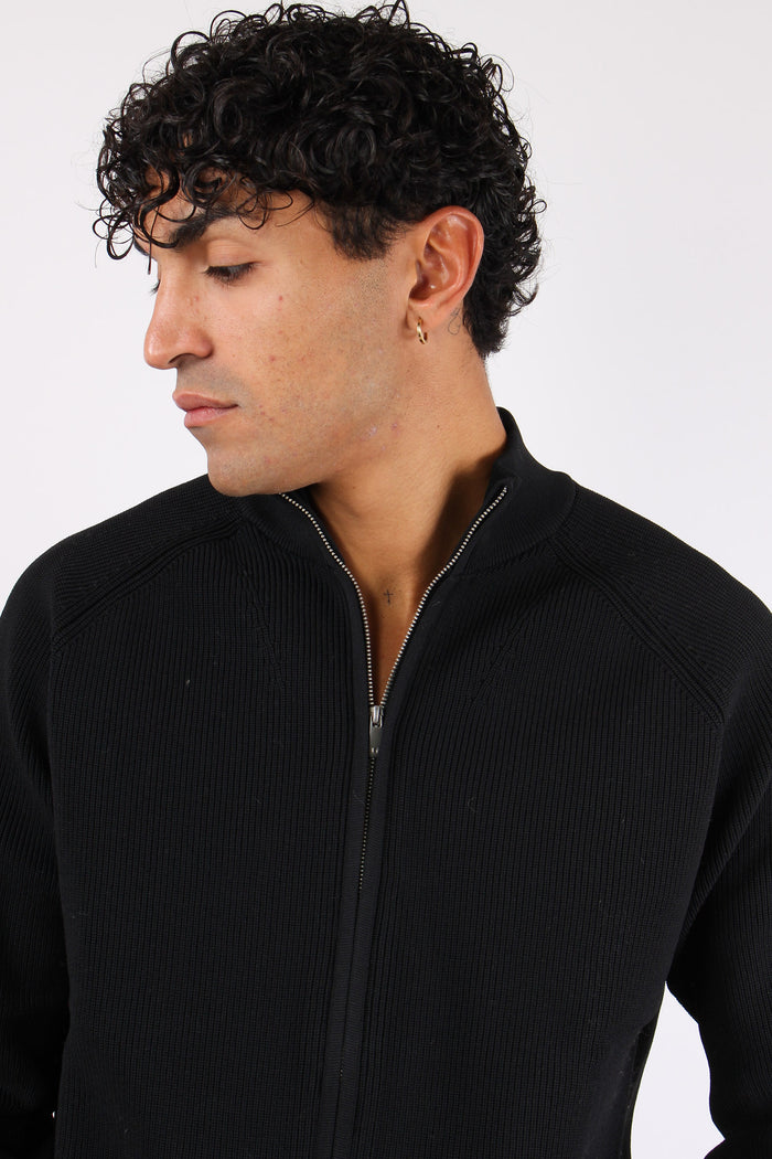 Maglia Full Zip Tricotech Black-6