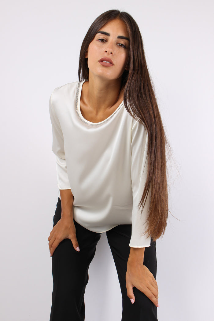 Fui Casacca Fluida Strass Ivory-4