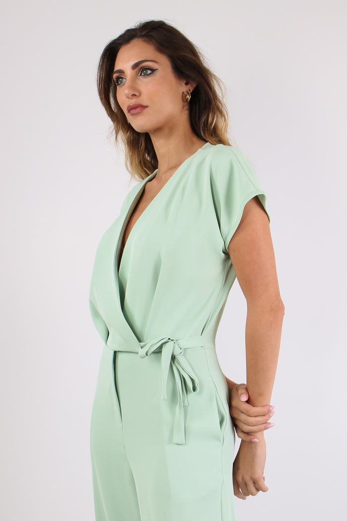 Tuta Fluida Incrocio Verde Acqua-7