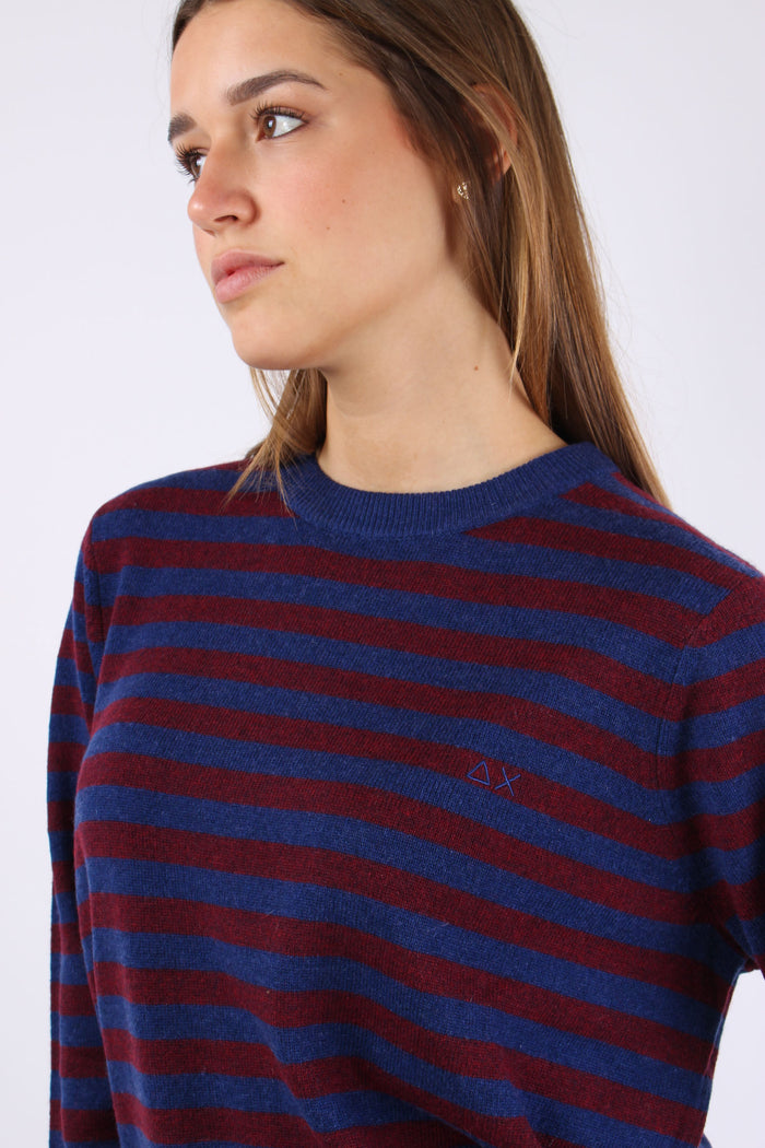Maglia Girocollo Riga Blue/bordeaux-8