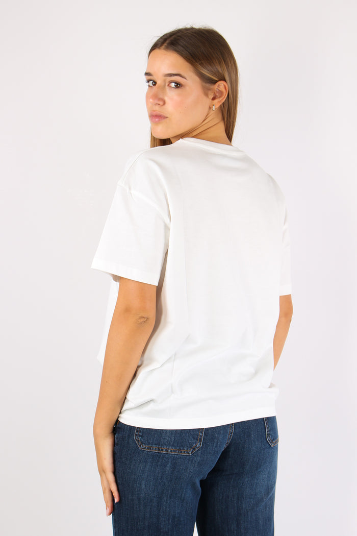 T-shirt Logo Cuore Off White-4