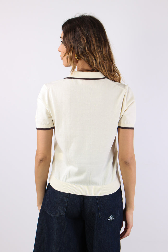 Polo Derby Profilo Contrasto Beige/moro-4
