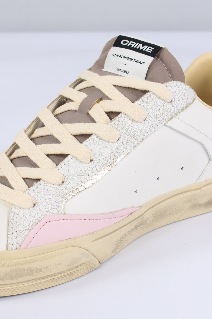 Sneakers Distressed You Are The Sun Bianco-6