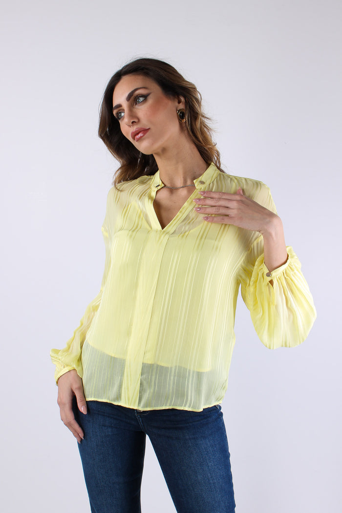 Casacca Ml Effetto Rigato Lemon Juice-3