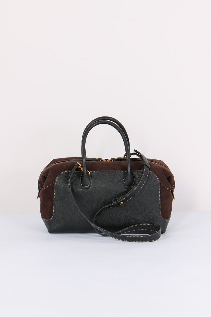Gemma Maxi Bag Bimateriale Nero/moka-3