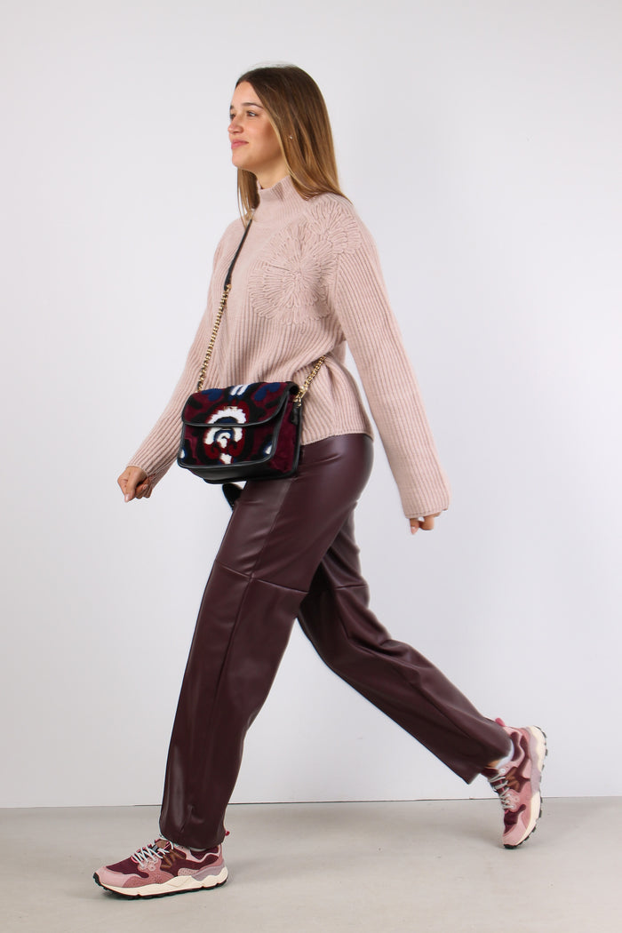 Maglia Collo Alto Pink Poudre-10