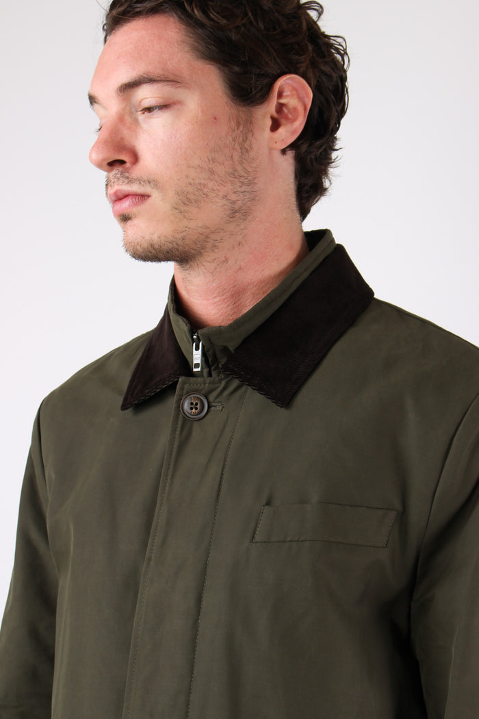 Cappotto Morning Corto Canvas Militare-11