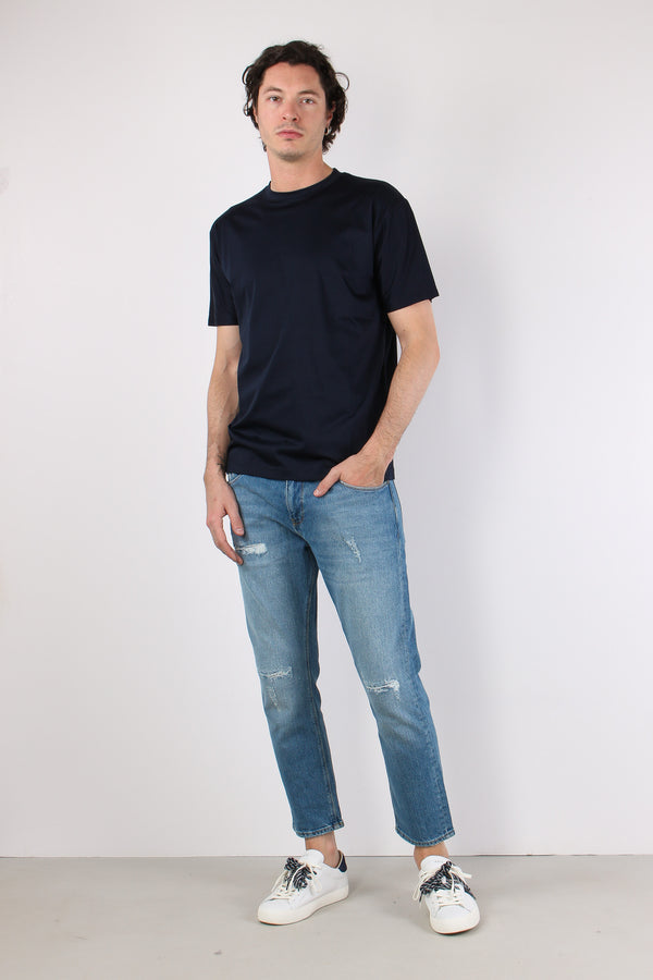 T-shirt Basica Modal Blu-2