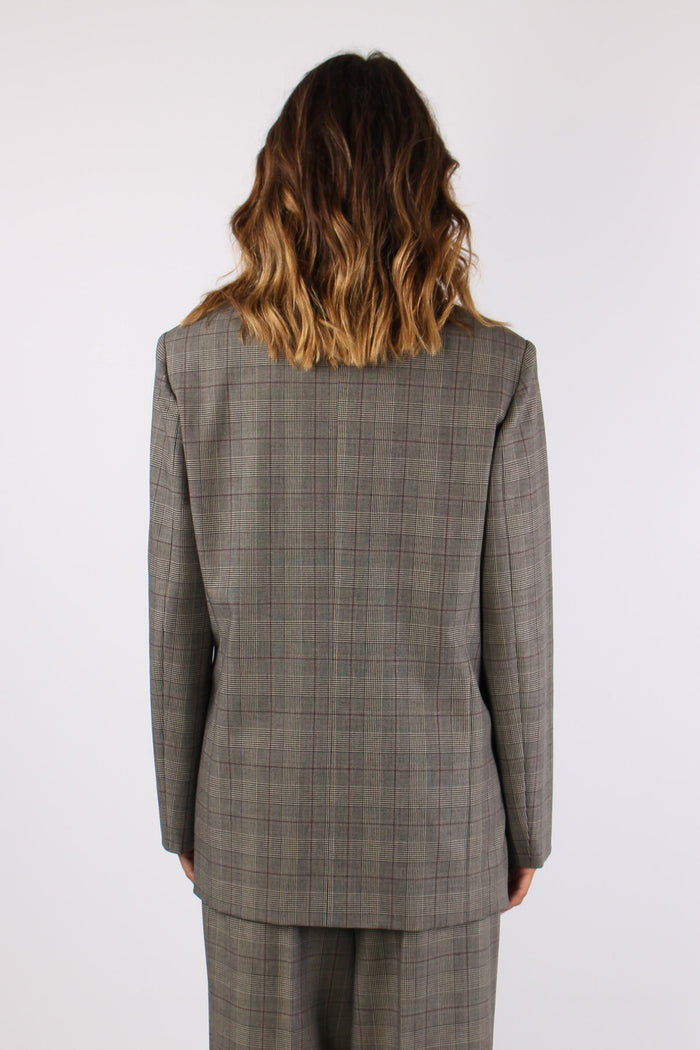 New Guinea Giacca Misto Lana Beige/bordeaux-4