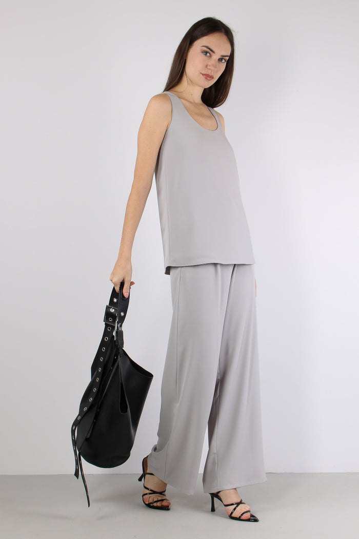 Pantalone Viscosa Tasche Grigio-3