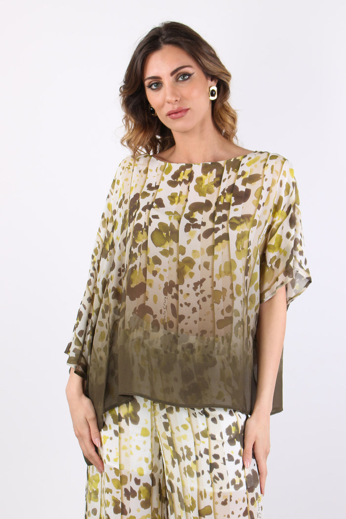 Blusa Pieghe Fantasia Edera-2